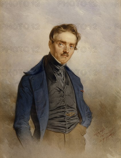 Portrait of A. L. Barye, 1884. Creator: Charles Camino.