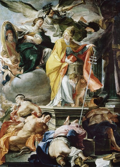 Allegory of the Papacy of Clement XI, c1720. Creator: Domenico Antonio Vaccaro.