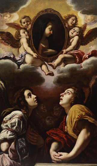 Flying and Adoring Angels, 1613-1614. Creator: Domenico Fetti.