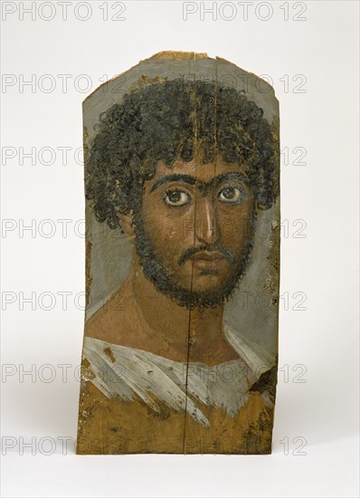 Panel Portrait of a Bearded Man, c170-180 CE. Creator: Unknown.