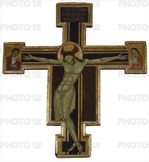 Crucifix with Mourning Virgin and St. John the Evangelist, c1270-1290. Creator: Unknown.