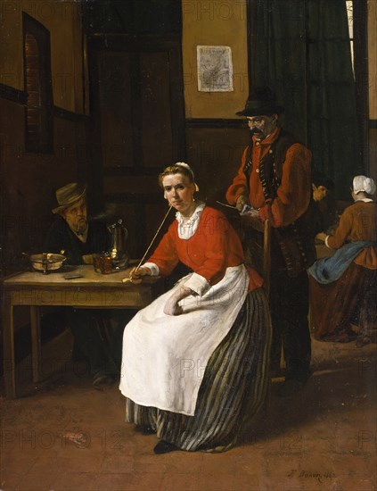 Interior of a Tavern, 1867. Creator: Francois Bonvin.