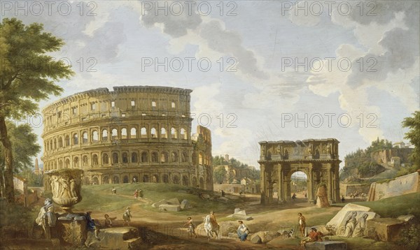 View of the Colosseum, 1747. Creator: Giovanni Paolo Panini.