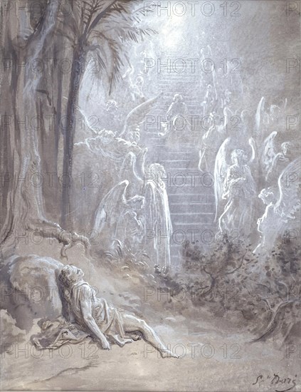 Study for "Jacob's Dream", 1865. Creator: Gustave Doré.