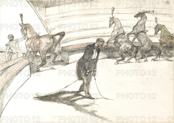 At the Circus: Free Horses, 1899. Creator: Henri de Toulouse-Lautrec.