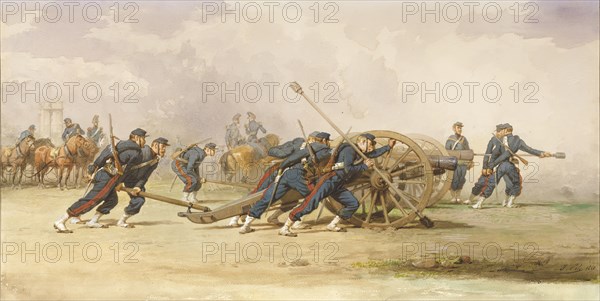 Artillery Practice, 1860. Creator: Isidore Pils.