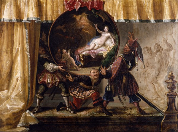 Painted Fire Screen, 1700. Creator: Jacques Vigoureux Duplessis.