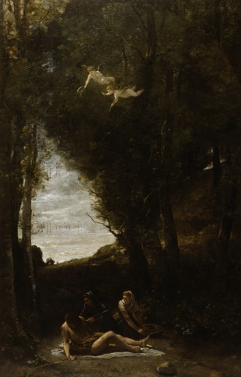 St. Sebastian Succoured by Holy Women, 1851-1873. Creator: Jean-Baptiste-Camille Corot.