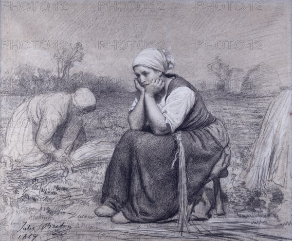 Repose, 1867. Creator: Jules Breton.