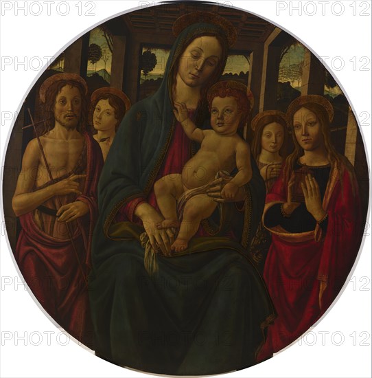 Madonna and Child with Four Saints, 1480-1490. Creator: Master of the Fiesole Epiphany.