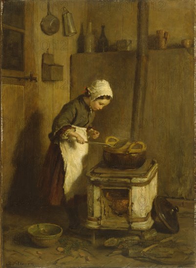 The Little Housekeeper, 1857. Creator: Pierre Edouard Frere.