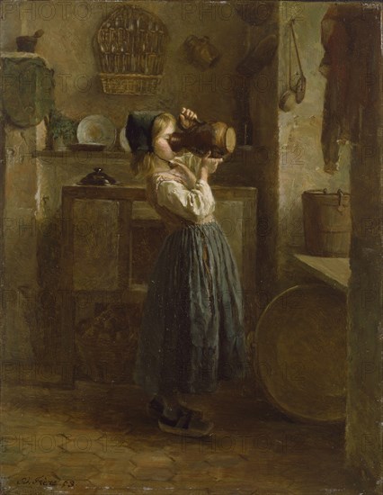 Helping Herself, 1859. Creator: Pierre Edouard Frere.