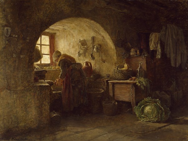 Preparing Dinner, 1858. Creator: Pierre Edouard Frere.