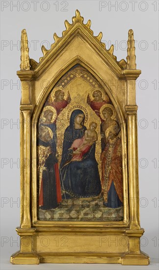 Virgin and Child with Saints Augustine, Nicholas (?), Catherine (?), Lucy, and Angels, c1340-1345. Creator: Pietro Lorenzetti.