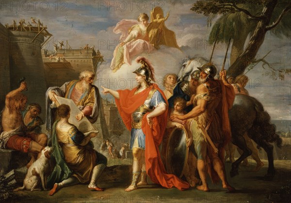 Alexander the Great Founding Alexandria, 1736-1737. Creator: Placido Costanzi.