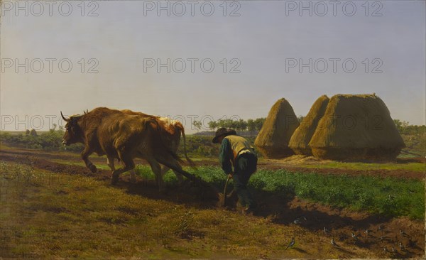 Ploughing Scene, 1854. Creator: Rosa Bonheur.