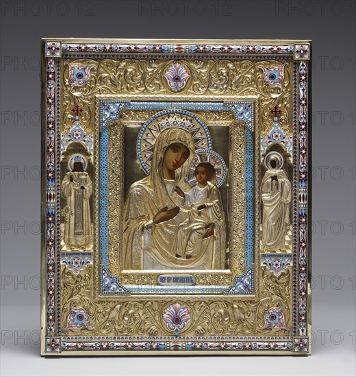 Virgin and Child ("The Virgin of Iviron") with Saints Demetrius and Hannah, 1899-1908. Creator: Unknown.