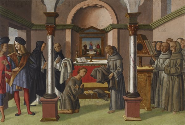 Saint Anthony of Padua Taking the Habit of the Franciscan Order, c1515-1525. Creator: School of the Romagna.