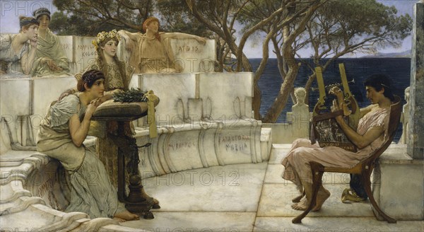 Sappho and Alcaeus, 1881. Creator: Sir Lawrence Alma-Tadema.