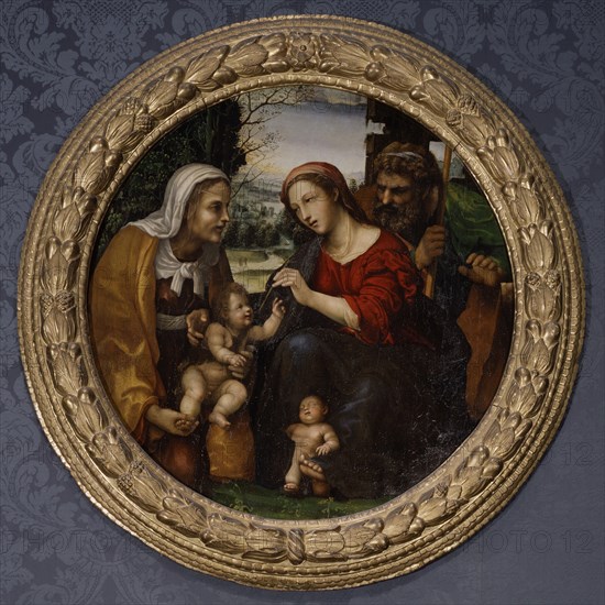 The Holy Family with Saint Elizabeth and the Infant Saint John the Baptist, c1525-1530. Creator: Sodoma.