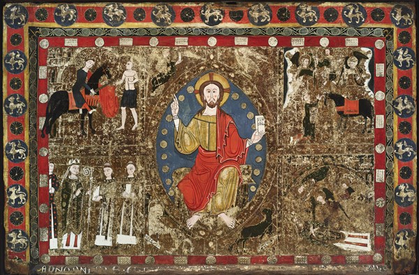 Altar Frontal with Christ in Majesty and the Life of Saint Martin, 1250. Creator: Unknown.