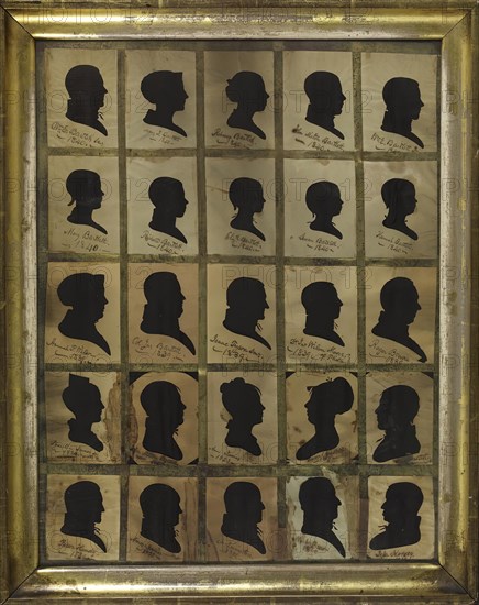 25 Silhouettes of the Bartlett Family, 1823-1840. Creator: William E. Bartlett.