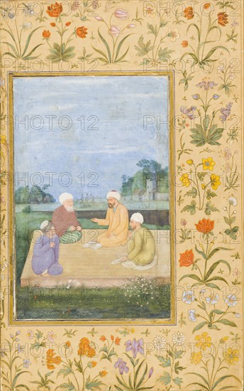 A Discourse Between Muslim Sages (image 1 of 6), c1630. Creator: Govardhan.