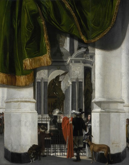 Interior of the Nieuwe Kerk in Delft with the Tomb of William the Silent, 1653. Creator: Emanuel de Witte.