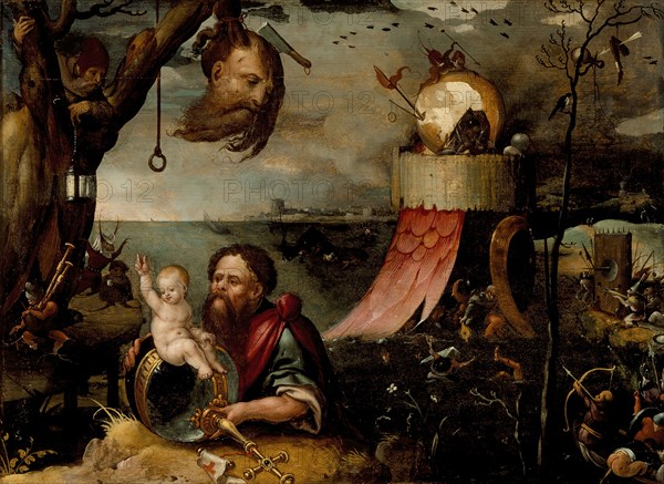 Saint Christopher and the Christ Child, c1550. Creator: Jan Mandyn.