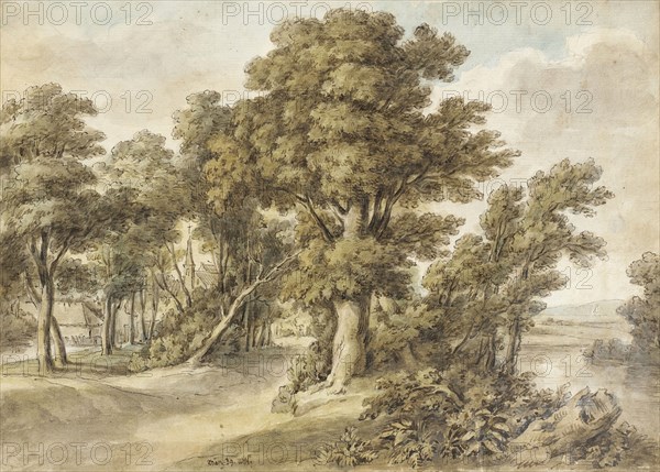 Woodland Scene, 1839. Creator: John Wilhelm Nahl.