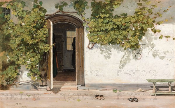 Entrance to an Inn in the Praestegarden at Hillested, 1844. Creator: Martinus Rorbye.