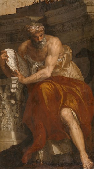 Allegory of Navigation with an Astrolabe: Ptolemy, 1557. Creator: Paolo Veronese.