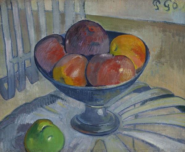 Fruit Dish on a Garden Chair, 1890. Creator: Paul Gauguin.