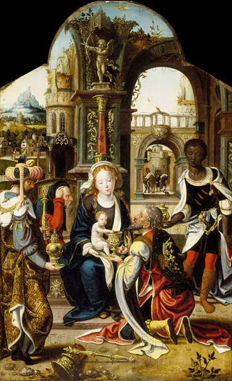 The Adoration of the Magi, c1530. Creator: Workshop of Pieter Coecke van Aelst.