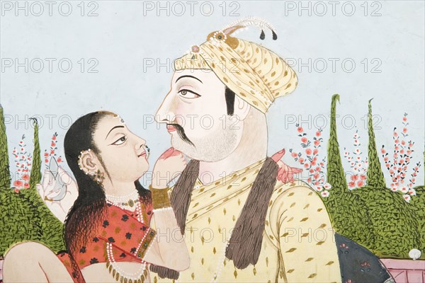 Muhammad Shah (reigned 1719-1748) and a Woman in Union (image 3 of 3), c1830. Creator: Unknown.