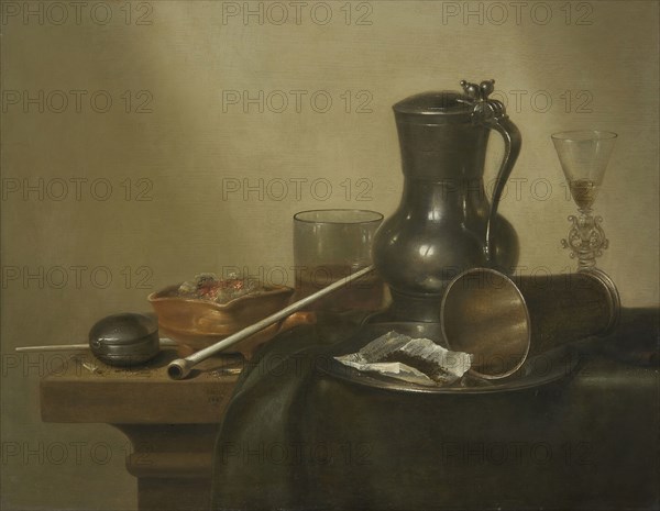 Tobacco Still Life, 1637. Creator: Willem Claesz. Heda.