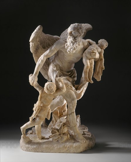 Cronus Carrying off Two Infants, c.1742. Creator: Lazar Widmann.