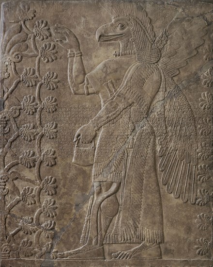 Eagle-Headed Deity (image 2 of 2), Neo-Assyrian Period (9th century B.C.. Creator: Unknown.