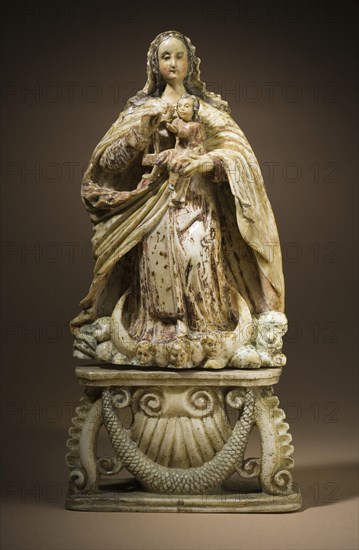Virgin of Carmen with the Christ Child (Virgen del Carmen con el Niño Jesús), 18th century. Creator: Unknown.