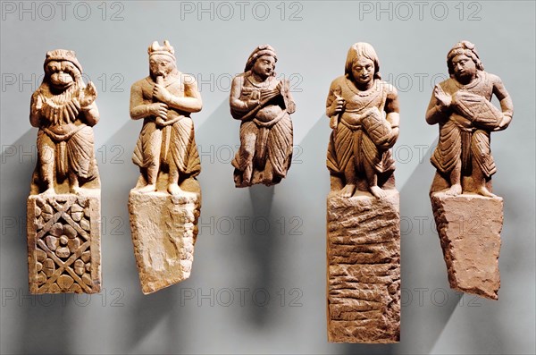Five Celestial Musicians, 4th-5th century. Creator: Unknown.