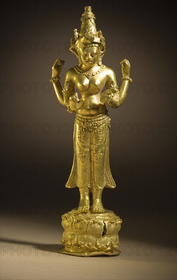 Goddess (Devi) (image 1 of 3), With later reworkings. Creator: Unknown.