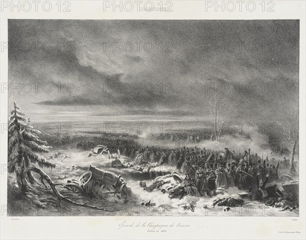 Episode de la Campagne de Russie - Salon de 1836, 1836. Creator: Auguste Raffet.