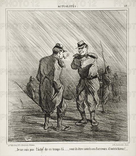 Je ne suis pas fâché de ce temps là...Von't-ils être ces farceurs d'autrichiens!, c1859. Creator: Cham.