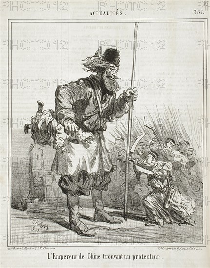 L'Empereur de Chine trouvant un protecteur, 1857. Creator: Cham.