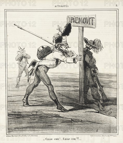 Casse-Cou!...Casse-Cou!!!, 1859. Creator: Cham.