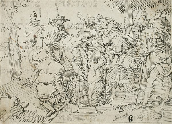 Joseph Raised from the Well, 16th-17th century. Creator: Francesco Allegrini.