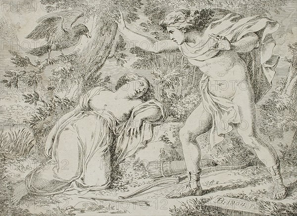 Procris and Cephalis, 1804. Creator: Francesco Bartolozzi.