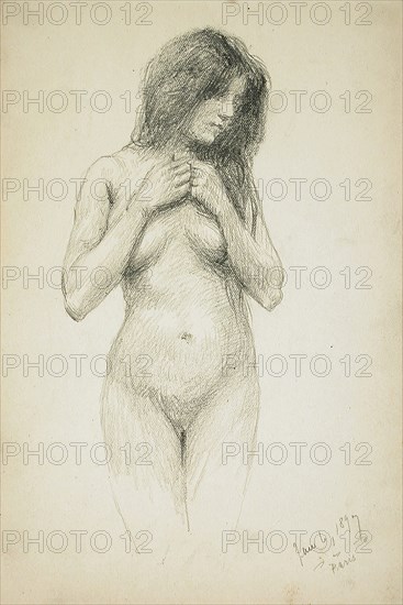 Female Nude, 1897. Creator: Frank Duveneck.