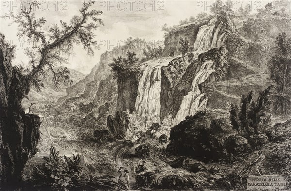 View of the Small Waterfall and Rapids, Tivoli, c1769. Creator: Giovanni Battista Piranesi.