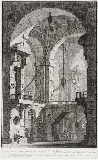 Interior of a Prison, c1743. Creator: Giovanni Battista Piranesi.